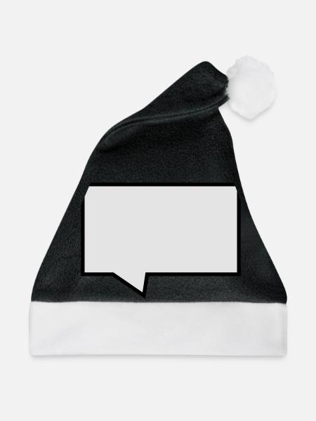 Sprechblase - Weihnachtsmütze - Schwarz/Weiß