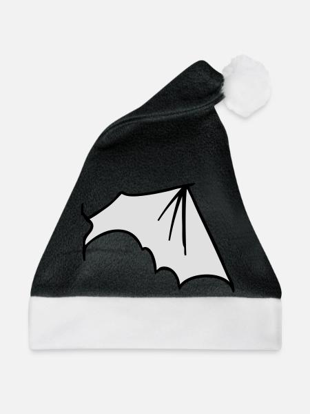 batwing_right - Weihnachtsmütze - Schwarz/Weiß