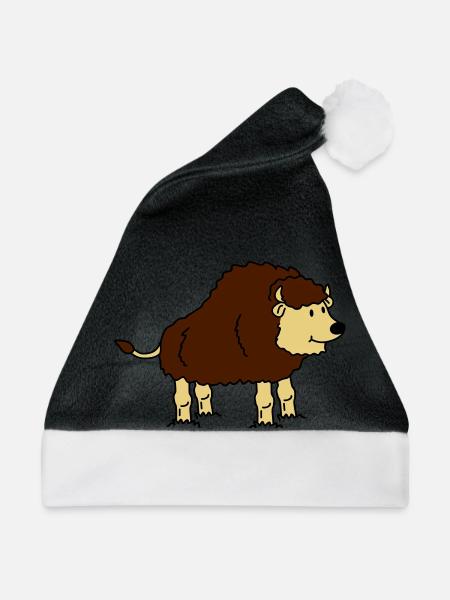 bison - Weihnachtsmütze - Schwarz/Weiß