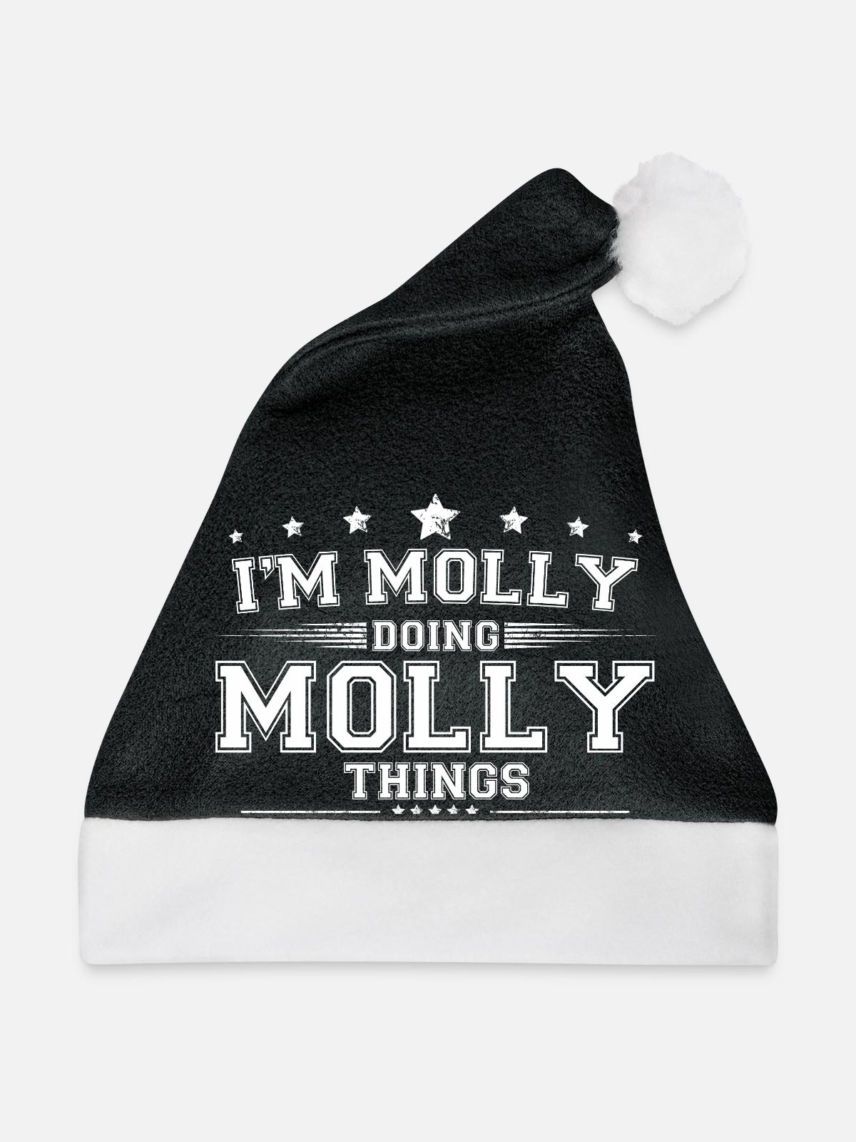 Molly - Weihnachtsmütze - Schwarz/Weiß - Vorne