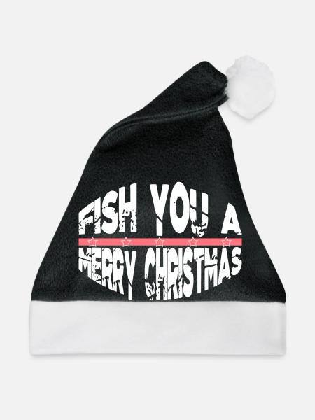 angling adventure fishes awkward - Weihnachtsmütze - Schwarz/Weiß - Vorne