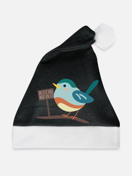 Dicker Vogel - Weihnachtsmütze - Schwarz/Weiß