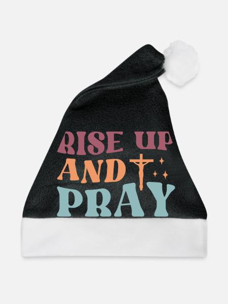 Rise And Pray - Weihnachtsmütze - Schwarz/Weiß
