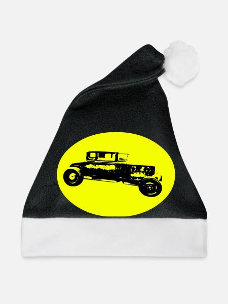 Auto - Weihnachtsmütze - Schwarz/Weiß