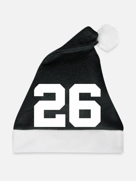 26 - Weihnachtsmütze - Schwarz/Weiß - Vorne