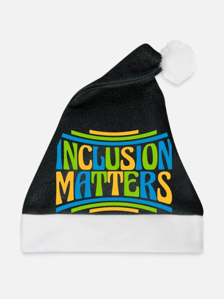 inclusion matters Logo Zitat - Weihnachtsmütze - Schwarz/Weiß