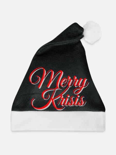 Merry Krisis - Weihnachtsmütze - Schwarz/Weiß