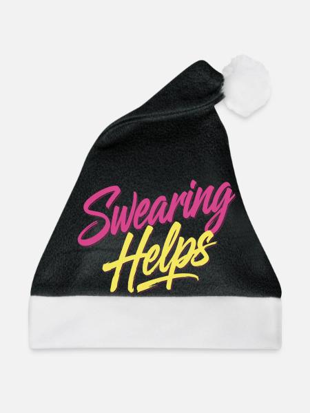 Swearing Helps 12 - Weihnachtsmütze - Schwarz/Weiß