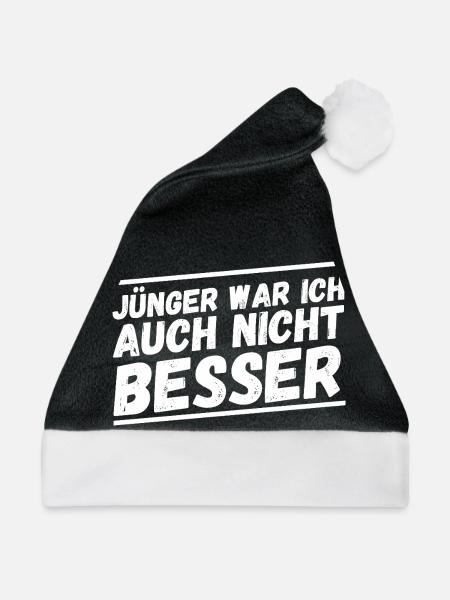Ich Bin Nicht Alt Geburtstag - Weihnachtsmütze - Schwarz/Weiß - Vorne