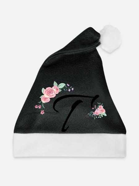 Brief und Blumen - Weihnachtsmütze - Schwarz/Weiß