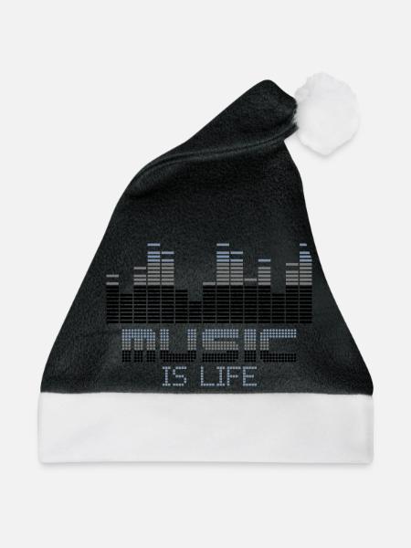 Musik ist Leben-Equalizer - Weihnachtsmütze - Schwarz/Weiß