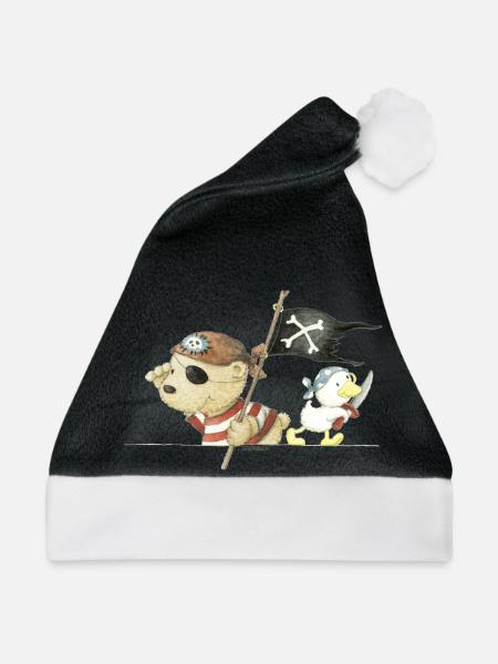 PP_Pirat_05 - Weihnachtsmütze - Schwarz/Weiß