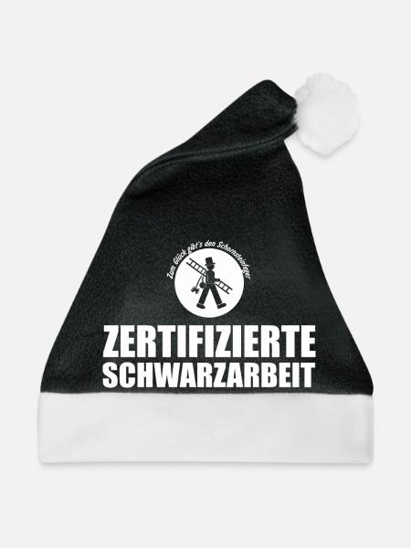 Zertifizierte Schwarzarbeit - Weihnachtsmütze - Schwarz/Weiß - Vorne