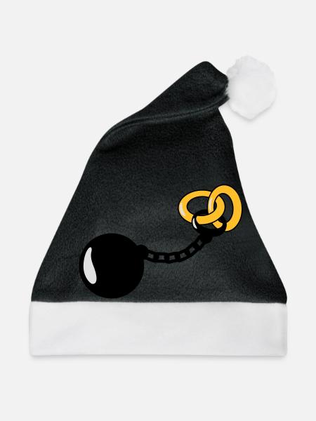 Wedding Rings - Weihnachtsmütze - Schwarz/Weiß