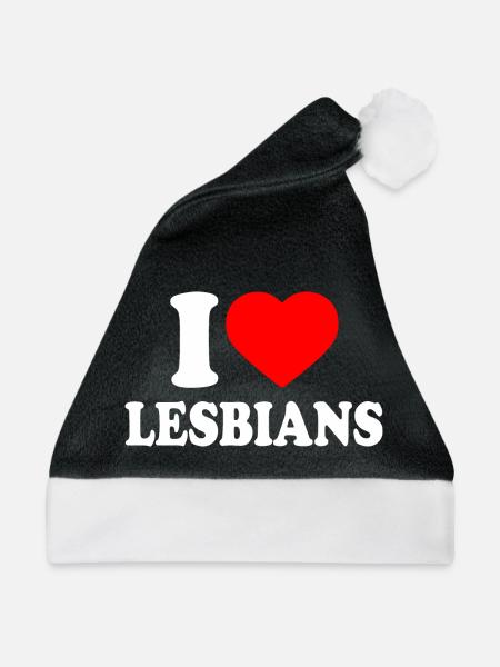 I love lesbians - Weihnachtsmütze - Schwarz/Weiß