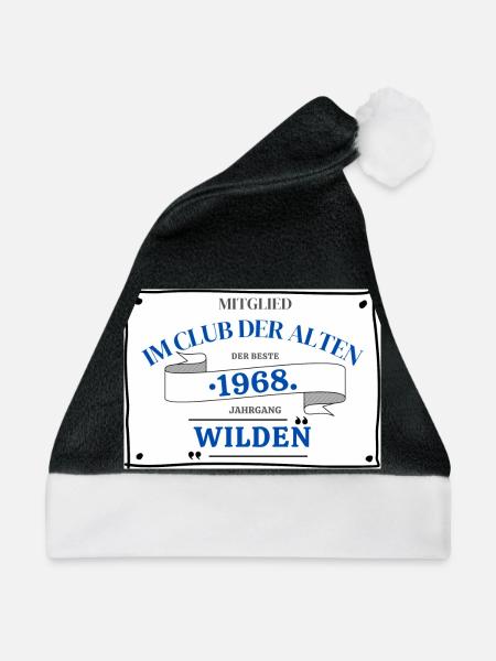 Geboren im besten Jahrgang 1968 - Weihnachtsmütze - Schwarz/Weiß - Vorne