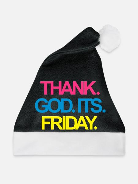 Its Friday! - Weihnachtsmütze - Schwarz/Weiß - Vorne