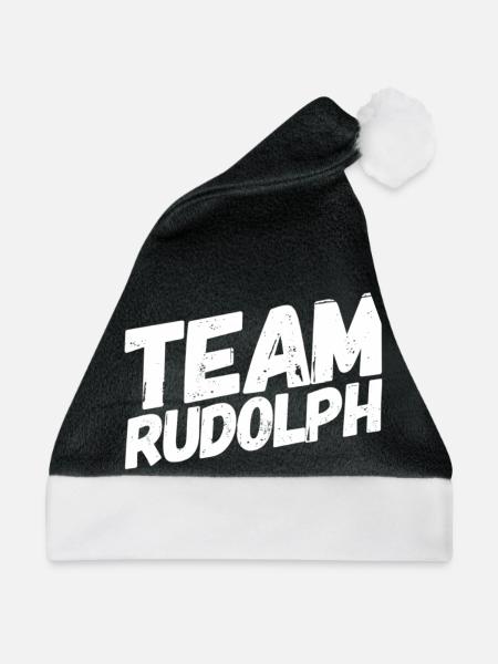 TEAM RUDOLPH Christmas Merry X-Mas Weihnachten : ) - Weihnachtsmütze - Schwarz/Weiß