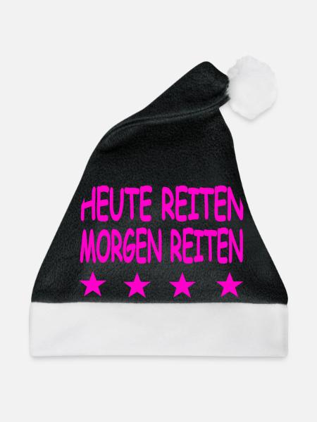 Reiten - Weihnachtsmütze - Schwarz/Weiß