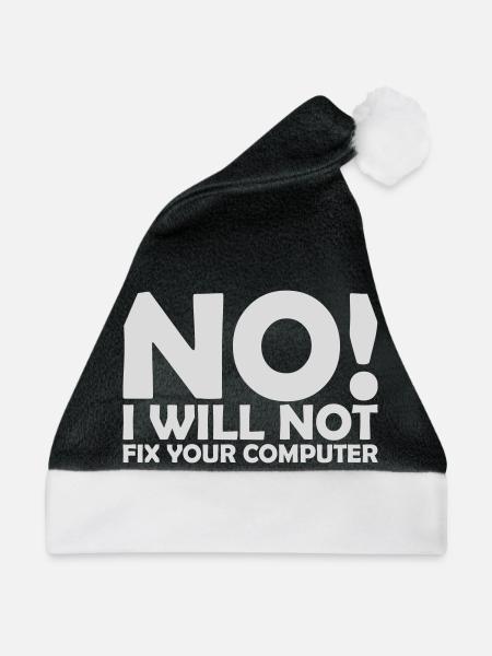 not fix your computer - Weihnachtsmütze - Schwarz/Weiß