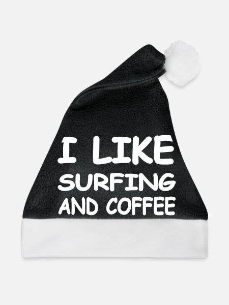 Surfen - Weihnachtsmütze - Schwarz/Weiß