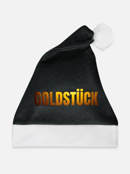 goldene Schrift GOLDSTÜCK - Weihnachtsmütze - Schwarz/Weiß