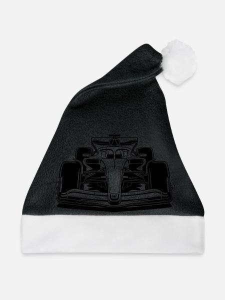 Rennwagen - Weihnachtsmütze - Schwarz/Weiß