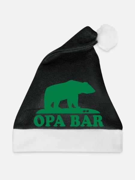 OPA BAER (BÄR) - Weihnachtsmütze - Schwarz/Weiß
