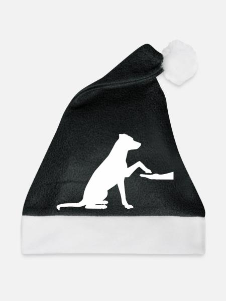 Dog Hund - Weihnachtsmütze - Schwarz/Weiß