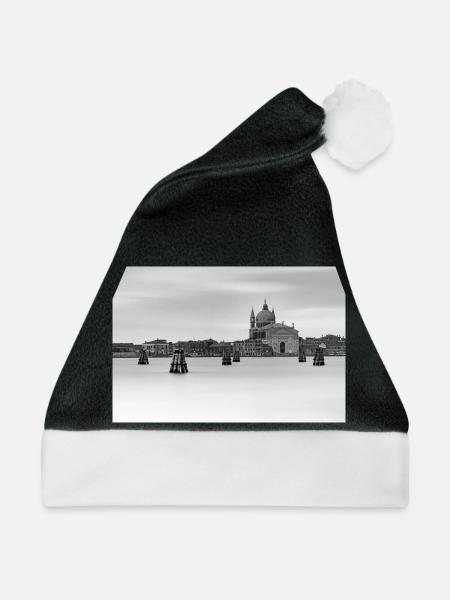 Canal Grande in Venedig - Weihnachtsmütze - Schwarz/Weiß