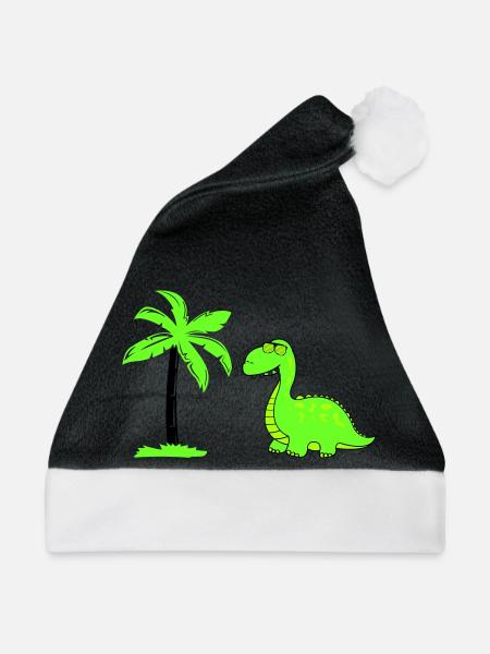 dinosaurier palme 02 - Weihnachtsmütze - Schwarz/Weiß