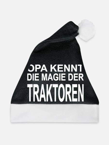 Traktor - Weihnachtsmütze - Schwarz/Weiß