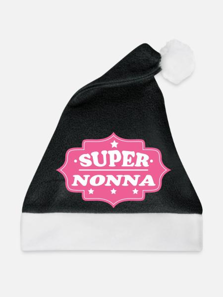 SUPER NONNA - Weihnachtsmütze - Schwarz/Weiß