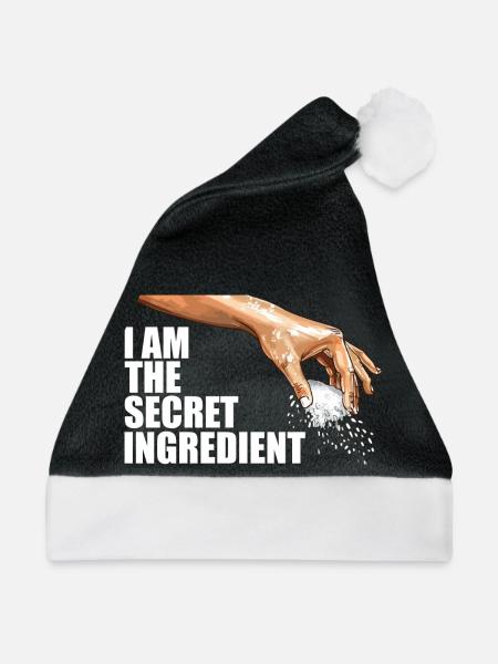 Ich bin die geheime Zutat - Weihnachtsmütze - Schwarz/Weiß - Vorne