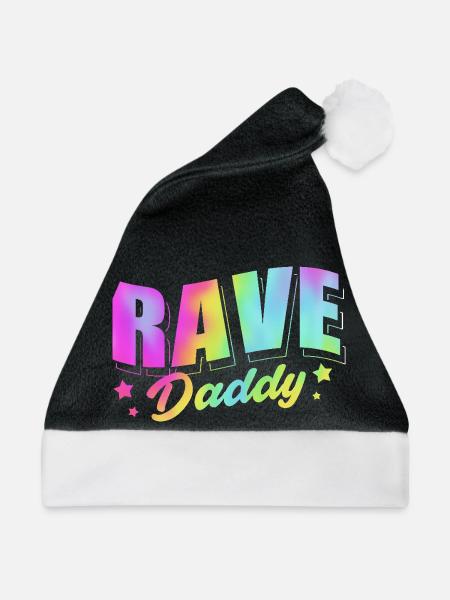 Rave Raver Techno music Techno bass Mischpult - Weihnachtsmütze - Schwarz/Weiß - Vorne