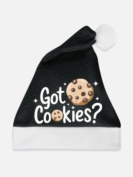 Cookies Cookie Keks Kekse Schokolade - Weihnachtsmütze - Schwarz/Weiß