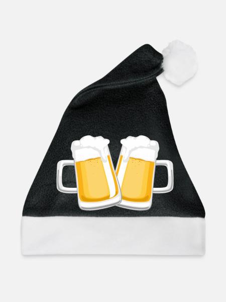 Cheers! - Weihnachtsmütze - Schwarz/Weiß