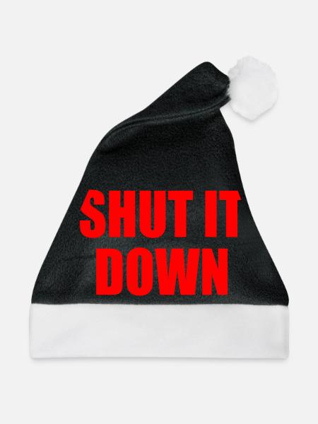 Shut it down - Weihnachtsmütze - Schwarz/Weiß
