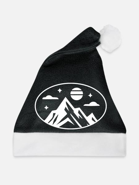 Berge Symbol - Weihnachtsmütze - Schwarz/Weiß