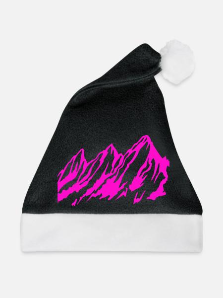 Berge - Berg - Weihnachtsmütze - Schwarz/Weiß