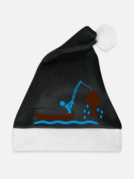 Fishing - Weihnachtsmütze - Schwarz/Weiß