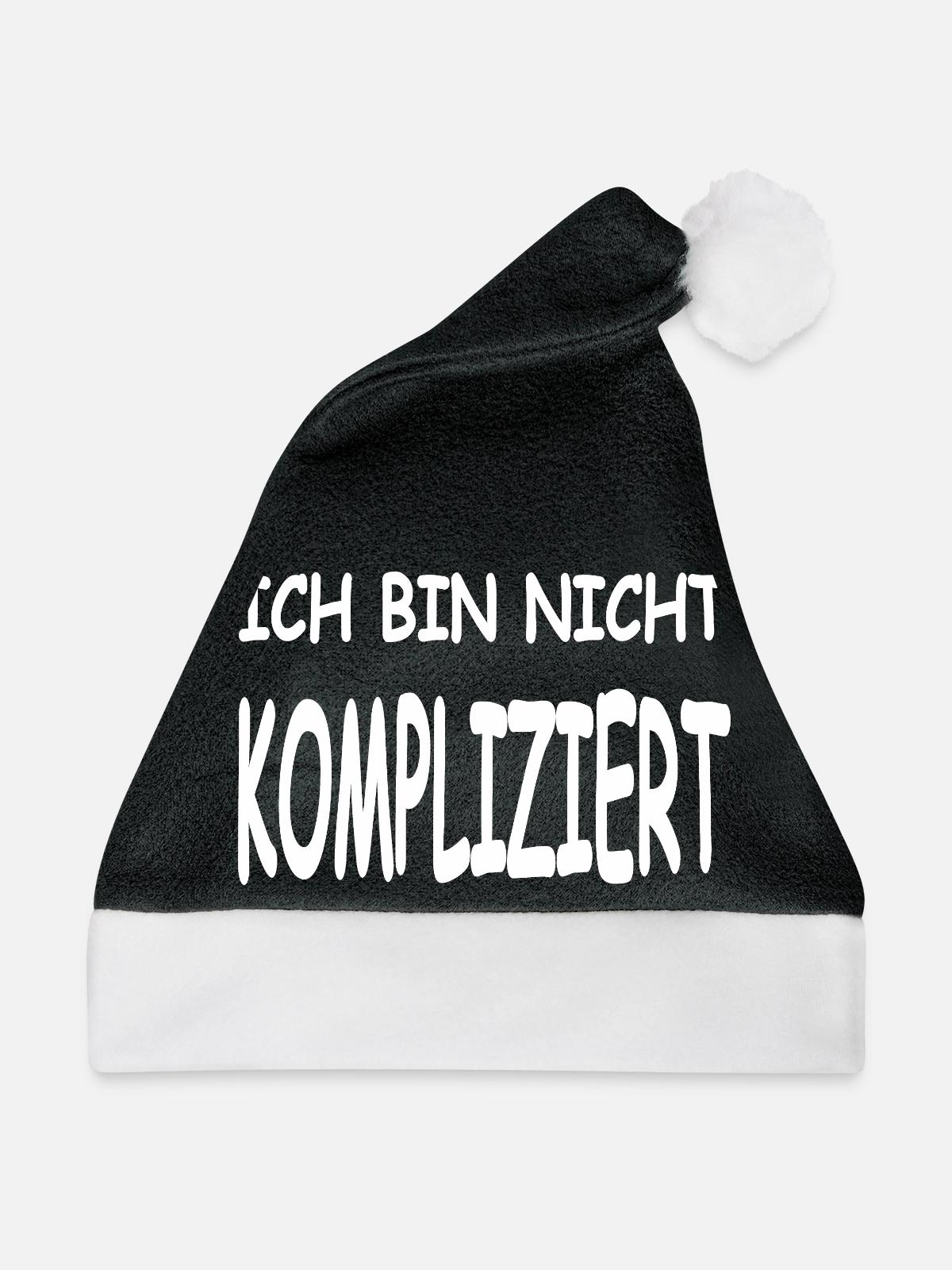 Kompliziert - Weihnachtsmütze - Schwarz/Weiß - Vorne