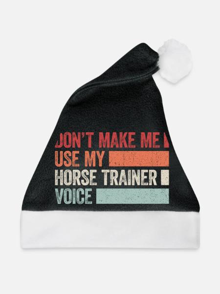 Humorvolles Design für Pferdetrainer - Weihnachtsmütze - Schwarz/Weiß
