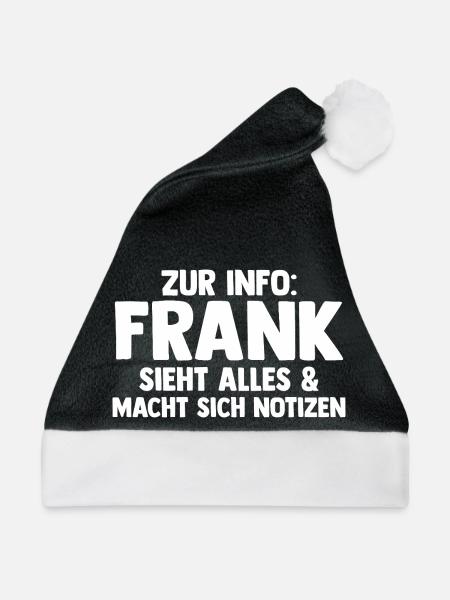Frank - Weihnachtsmütze - Schwarz/Weiß