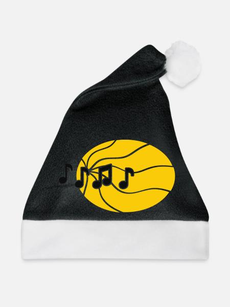 Musiknoten - Weihnachtsmütze - Schwarz/Weiß