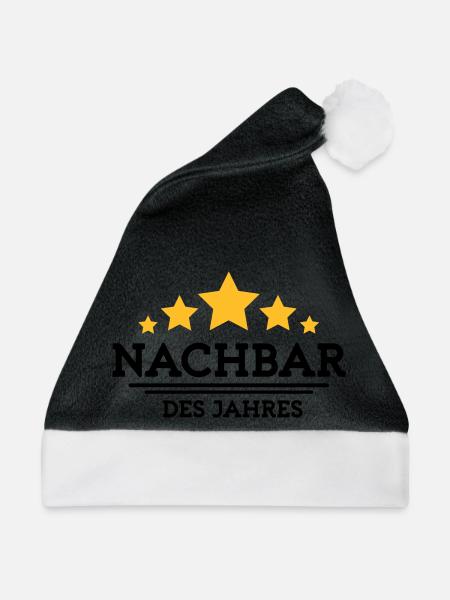 nachbar des Jahres - Weihnachtsmütze - Schwarz/Weiß