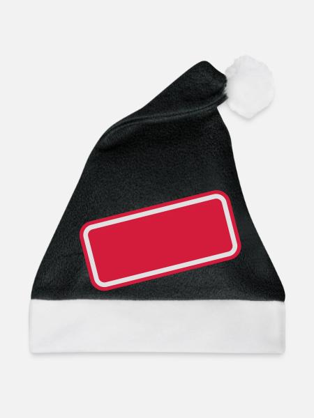 Schild - Weihnachtsmütze - Schwarz/Weiß