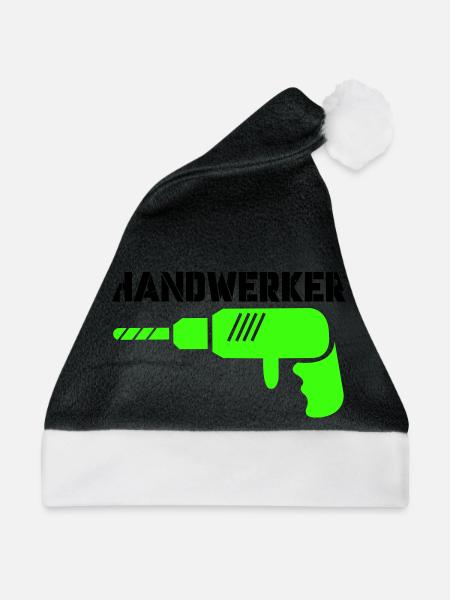 handwerker - Weihnachtsmütze - Schwarz/Weiß