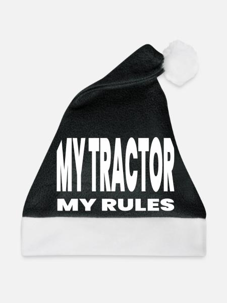 Traktor - Weihnachtsmütze - Schwarz/Weiß