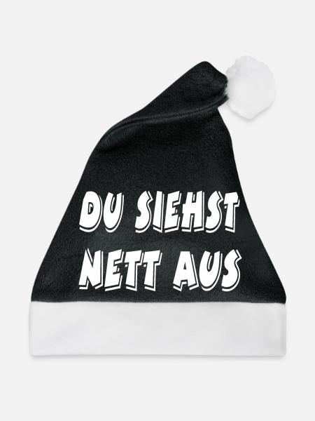 Nett - Weihnachtsmütze - Schwarz/Weiß - Vorne